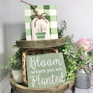 Tier Tray Garden Theme Decor, Farmhouse Kitchen
